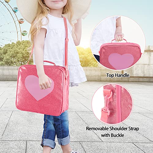 LoDrid Doll Carrying Case Compatible with LOL Surprise OMG, Display Organizer Compatible with Big Sister 3-inch Dolls with a Hanging Hook and 7 Clear Zipper Pockets, Bag Only, Pink(Patent Design) - Image 5