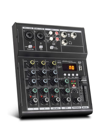 Channel Mixer, DJ Mixing Console, with Bluetooth, 48V Phantom Power Monitor Karaoke System USB Mixer Audio - pzsku/Z8C2A2772280F46C5BB82Z/45/_/1732618568/6af6a532-e57a-4635-a33b-a5e826fe4fe3