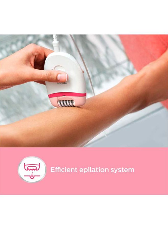 Philips BRE235/00 Satinelle Essential Corded Epilator White/Pink - Image 5