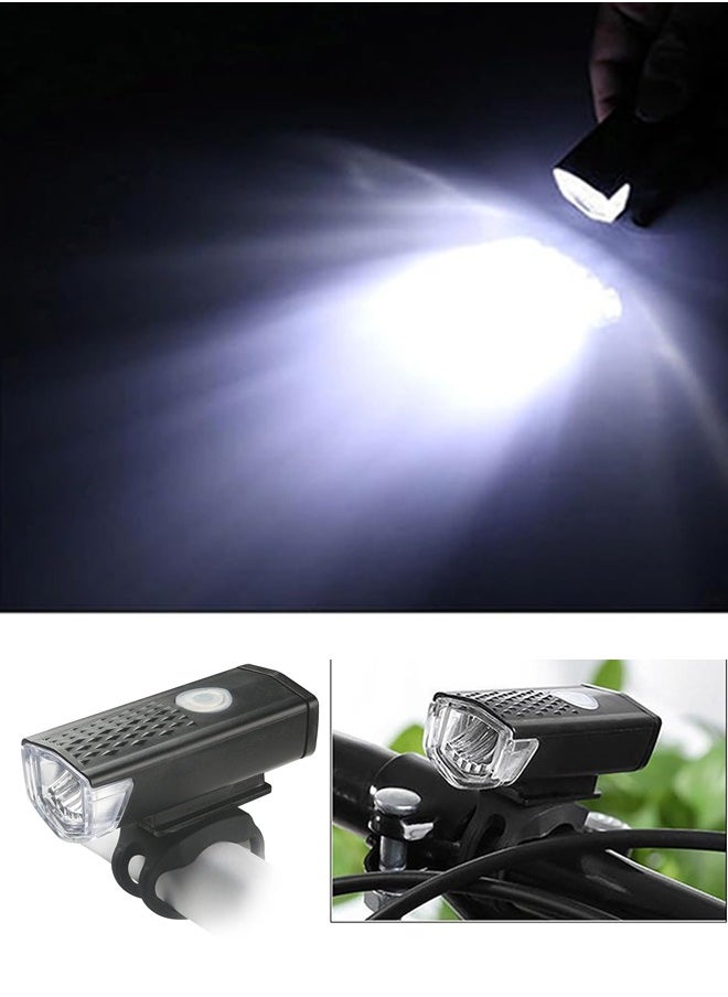 Generic Ultra Bright USB Rechargeable Bike Light Set, Powerful Bicycle Front Headlight, 3 Light Modes, Easy to Install for Men Women Kids Road Mountain Cycling Black  - Image 3