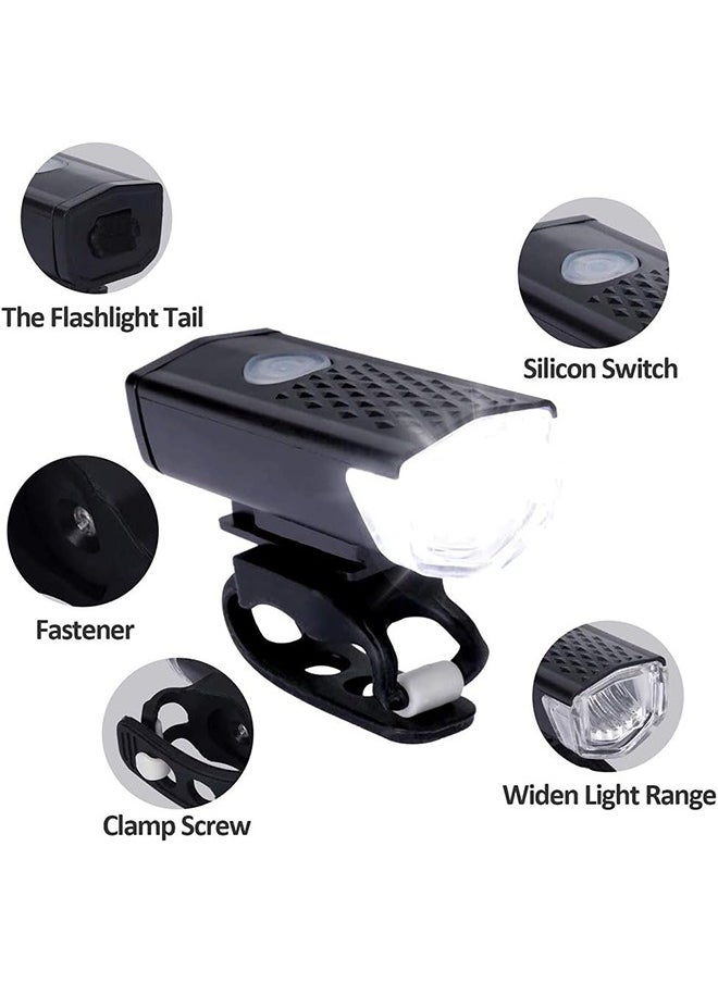 Generic Ultra Bright USB Rechargeable Bike Light Set, Powerful Bicycle Front Headlight, 3 Light Modes, Easy to Install for Men Women Kids Road Mountain Cycling Black  - Image 5