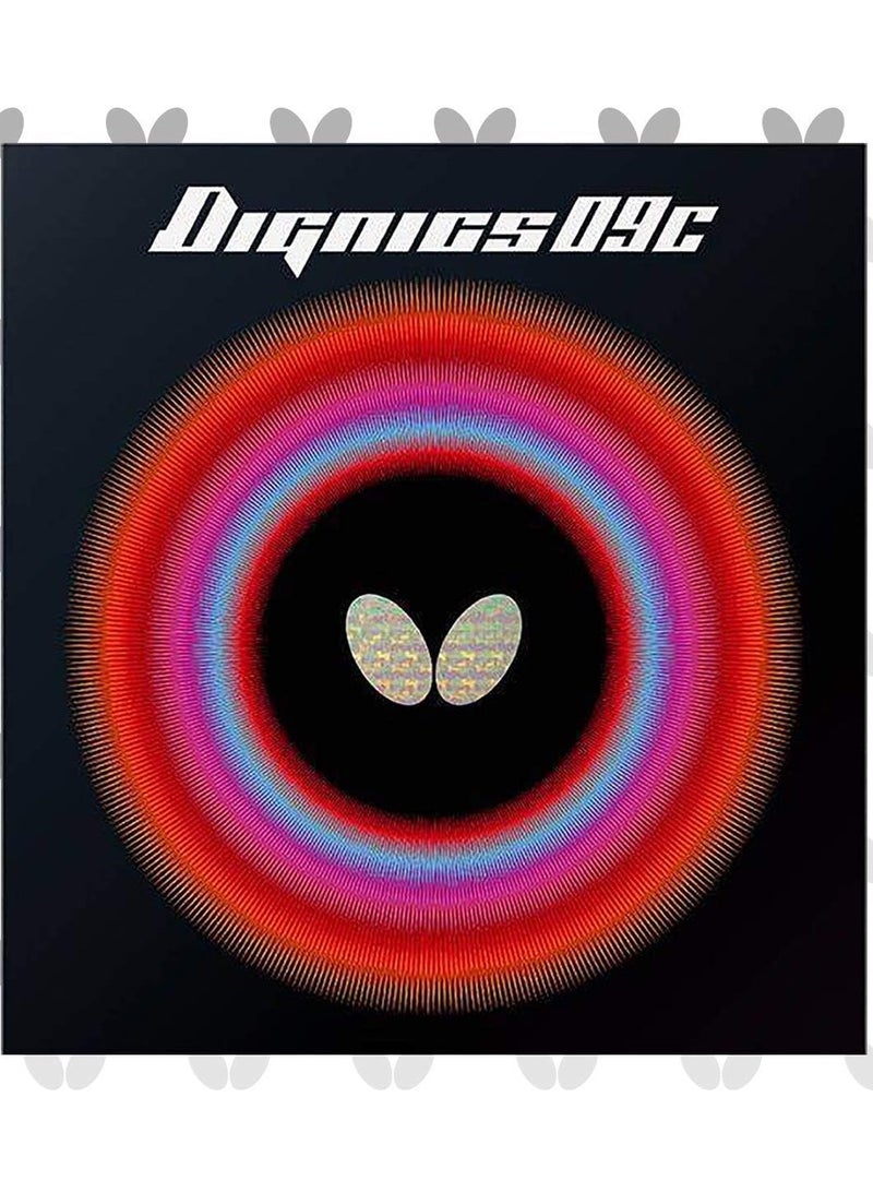 Butterfly Dignics 09C Table Tennis Rubber Inverted Professional Butterfly Table tennis Rubber Red (2.1mm) 4906901203310 - Image 1