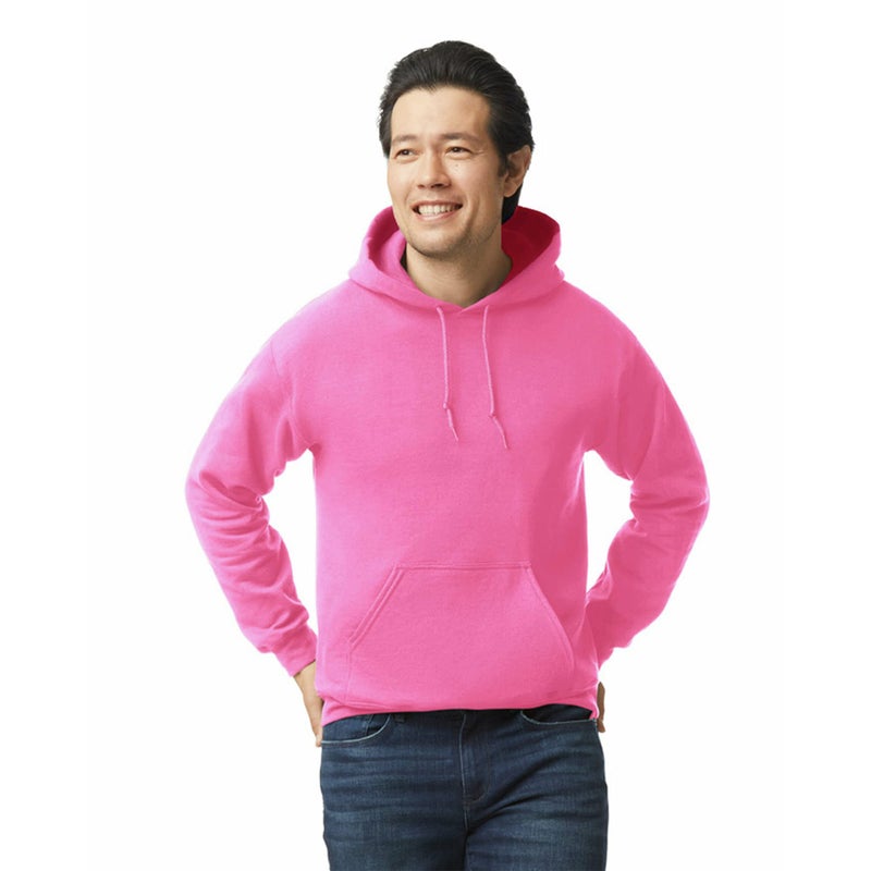 Gildan Adult Fleece Hoodie Sweatshirt, Style G18500, Multipack, Safety Pink (1-Pack), Large - Image 1