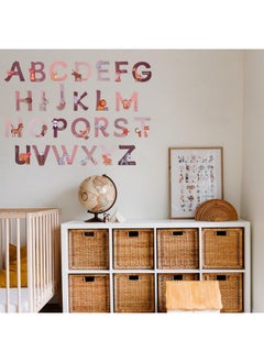 SAVITA Animal Alphabet Wall Decals Bohemian 26 Letters Wall Decals Adhesive Abc Wall Sticker Cute Large Alphabet Wall Decals For Kids Toddler Nursery Home School  - Image 4