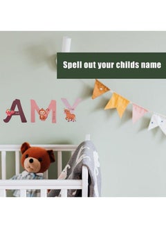 SAVITA Animal Alphabet Wall Decals Bohemian 26 Letters Wall Decals Adhesive Abc Wall Sticker Cute Large Alphabet Wall Decals For Kids Toddler Nursery Home School  - Image 5