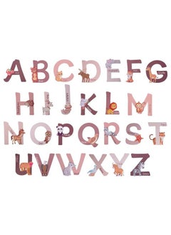 SAVITA Animal Alphabet Wall Decals Bohemian 26 Letters Wall Decals Adhesive Abc Wall Sticker Cute Large Alphabet Wall Decals For Kids Toddler Nursery Home School  - Image 2