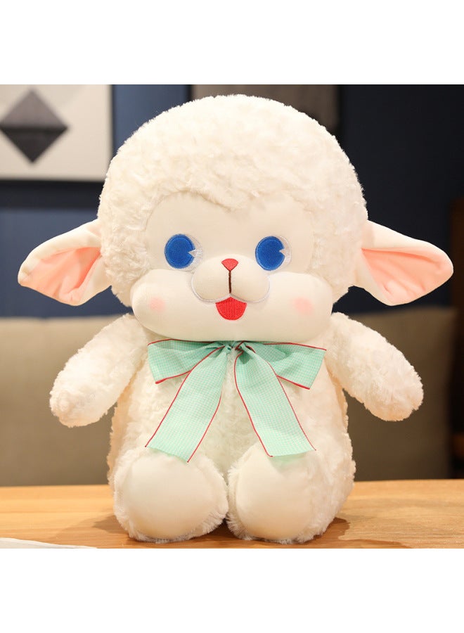 Loquat Cute Pet Bow Tie Little Sheep Doll Cute Girl Lamb Pillow Plush Toy Claw Machine Doll Children's Day Gift-Color:Tie Lamb 【Sit】】-Height:40cm/0.52kg - Image 1