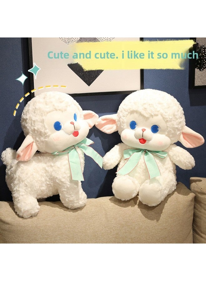 Loquat Cute Pet Bow Tie Little Sheep Doll Cute Girl Lamb Pillow Plush Toy Claw Machine Doll Children's Day Gift-Color:Tie Lamb 【Sit】】-Height:40cm/0.52kg - Image 2