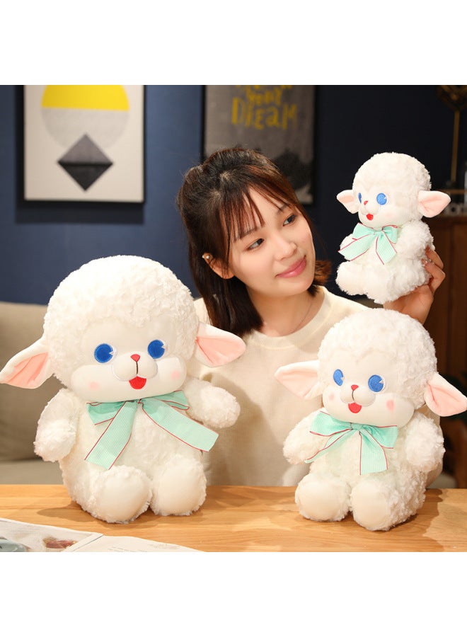 Loquat Cute Pet Bow Tie Little Sheep Doll Cute Girl Lamb Pillow Plush Toy Claw Machine Doll Children's Day Gift-Color:Tie Lamb 【Sit】】-Height:40cm/0.52kg - Image 4