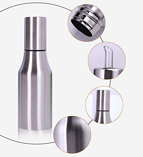 Niralasa Niralasa Stainless Steel 1000 ml Oil Dispenser Bottle Oil Pot Dust and Leak Oil Container with nozzle - Image 2