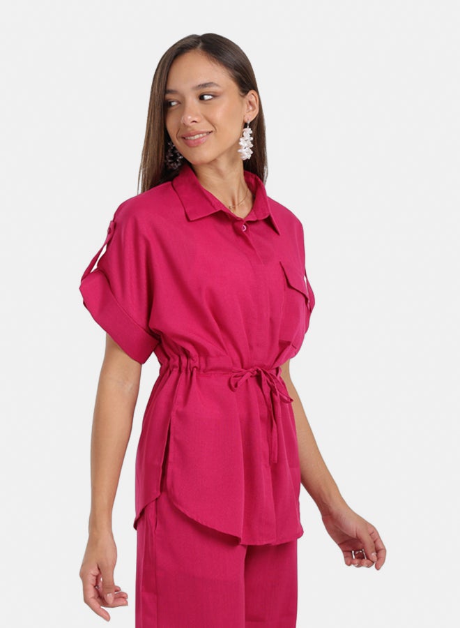 Carina Lounge Shirt with Drawstring Waist - Image 1