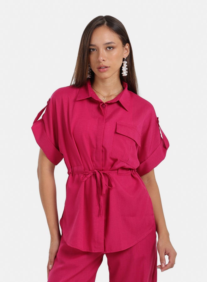 Carina Lounge Shirt with Drawstring Waist - Image 3