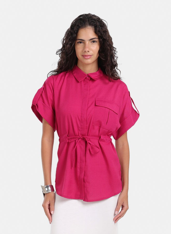 Carina Lounge Shirt with Drawstring Waist - Image 2