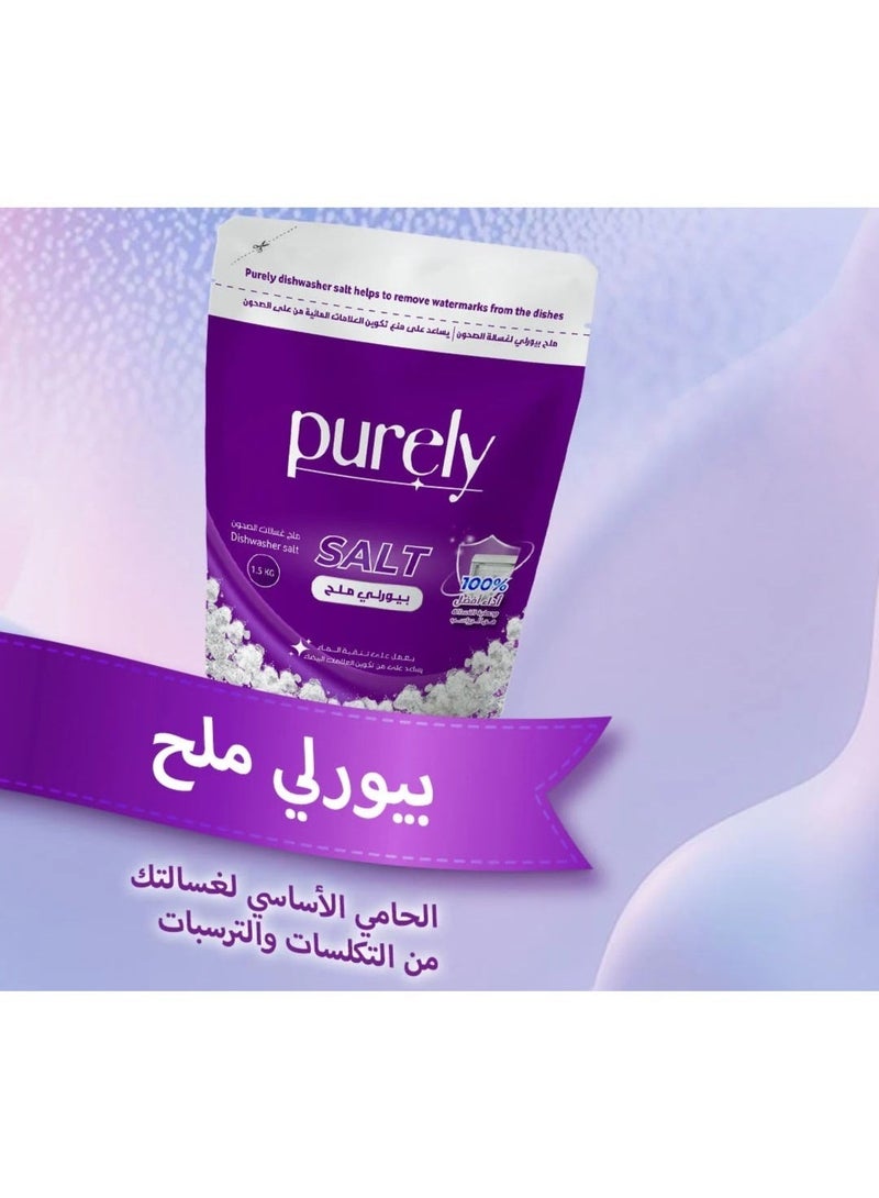 Purely Shine Bundle Dishwasher Tablets All in One 48 Tabs + Rinse Aid + Dishwasher Salt + Dishwasher Cleaner, Grease Remover, Anti Limescale, Spotless Shine, Quick Dry Formula - Image 4