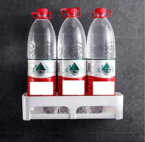 KEXES Multipurpose Cosmetic Organizer Shampoo Bottle Holder Plastic Wall Holder Box Shelf with SelfAdhesive Sticker Hooks for Kitchen Bathroom WHITE - Image 4
