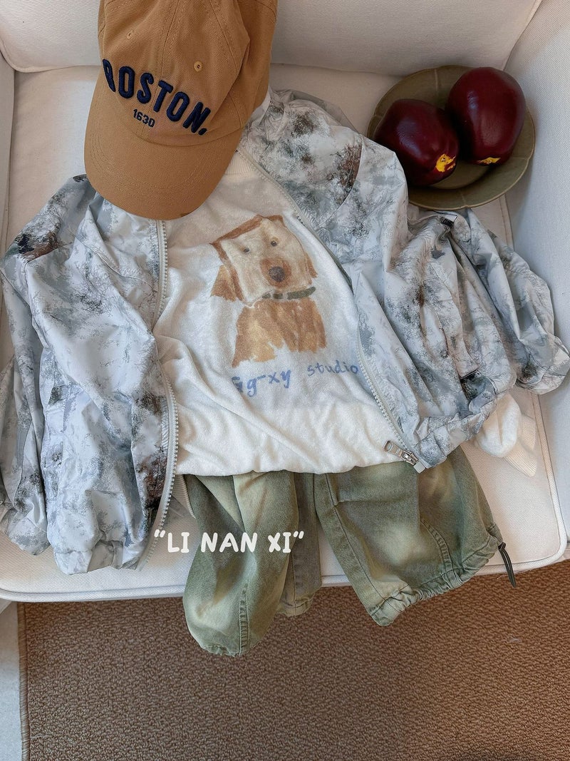 Children'S Camouflage Lightweight Sunscreen Coat 2025 Spring Kids' Tie-Dye Parachute Pants All-Match Niche Base Shirt - Image 3