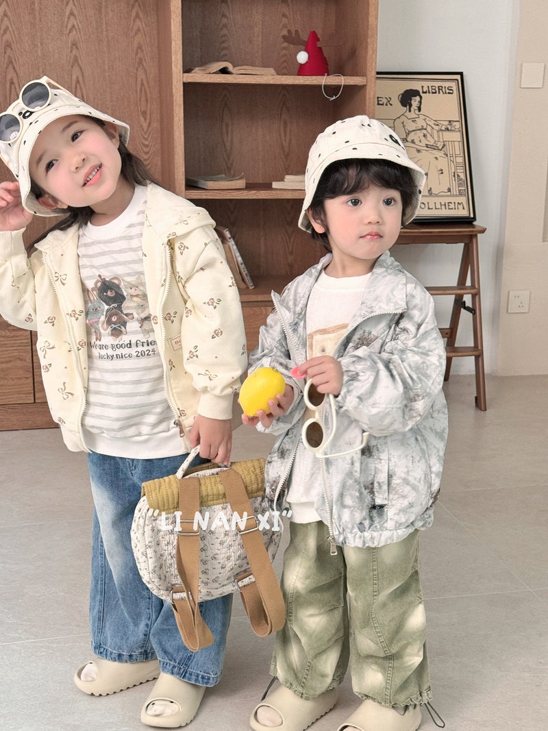 Children'S Camouflage Lightweight Sunscreen Coat 2025 Spring Kids' Tie-Dye Parachute Pants All-Match Niche Base Shirt - Image 5