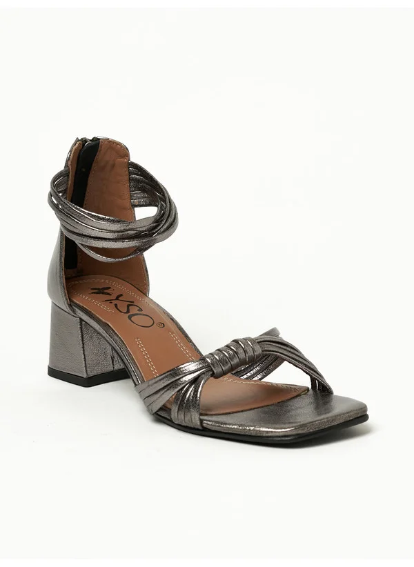 ييزو Y.SO Ladies Mid Heel Sandals Grey | Made In India