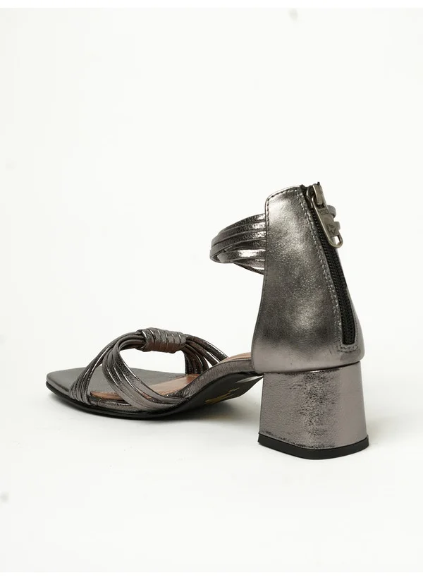 Y.so Y.SO Ladies Mid Heel Sandals Grey | Made In India