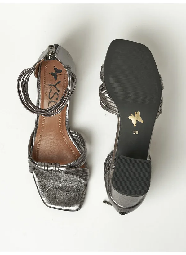 Y.so Y.SO Ladies Mid Heel Sandals Grey | Made In India