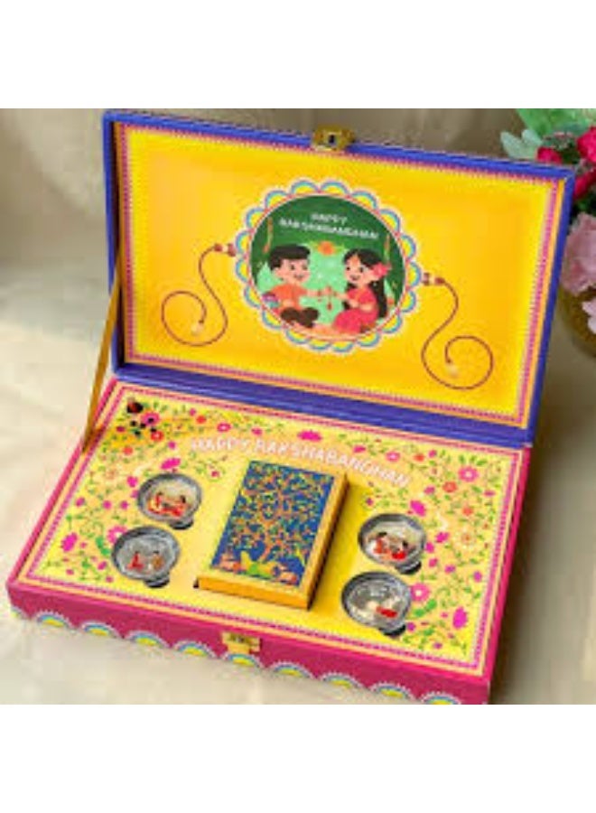 KHUSHBOO JEWELS 10 GRAM 999 SILVER RAKSHA BANDHAN MUSICAL SHAGUN MINTED COINS - Image 2