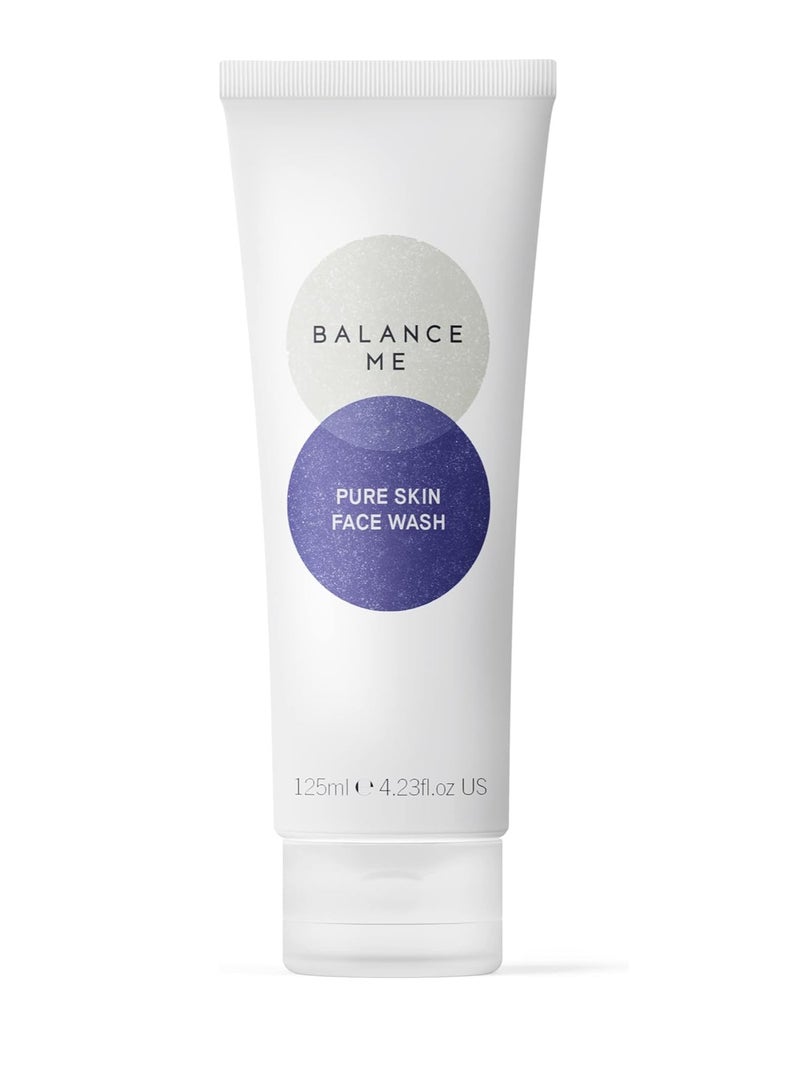 Balance Me Pure Skin Face Wash Facial Cleanser Aloe Vera and Orange Extracts Reduce Blemishes and Hydrates Skin Calms Combination Skin Made In UK 125ml - Image 1