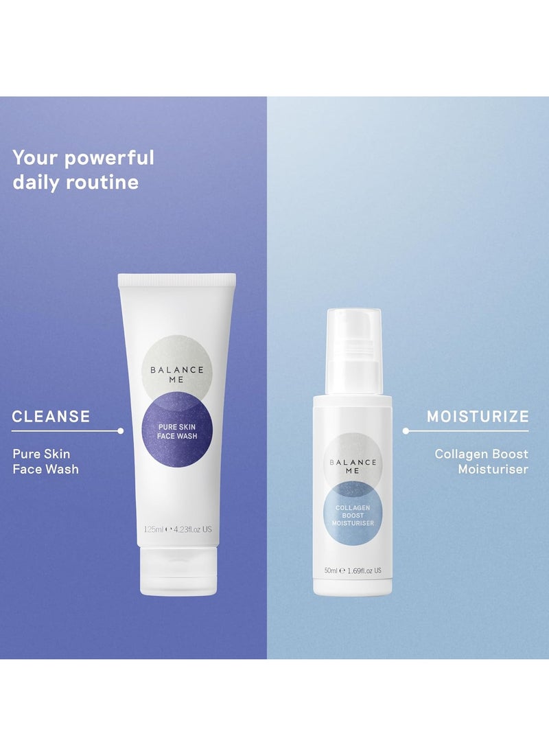 Balance Me Pure Skin Face Wash Facial Cleanser Aloe Vera and Orange Extracts Reduce Blemishes and Hydrates Skin Calms Combination Skin Made In UK 125ml - Image 3