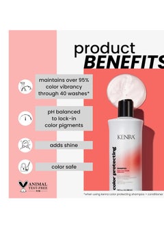 Kenra Kenra Color Protecting Shampoo | Color Safe | Maintain Over 95% Color Vibrancy Through 40 Washes | Enhances Shine | pH-balancing System | Color Maintenance | All Hair Types  - Image 4