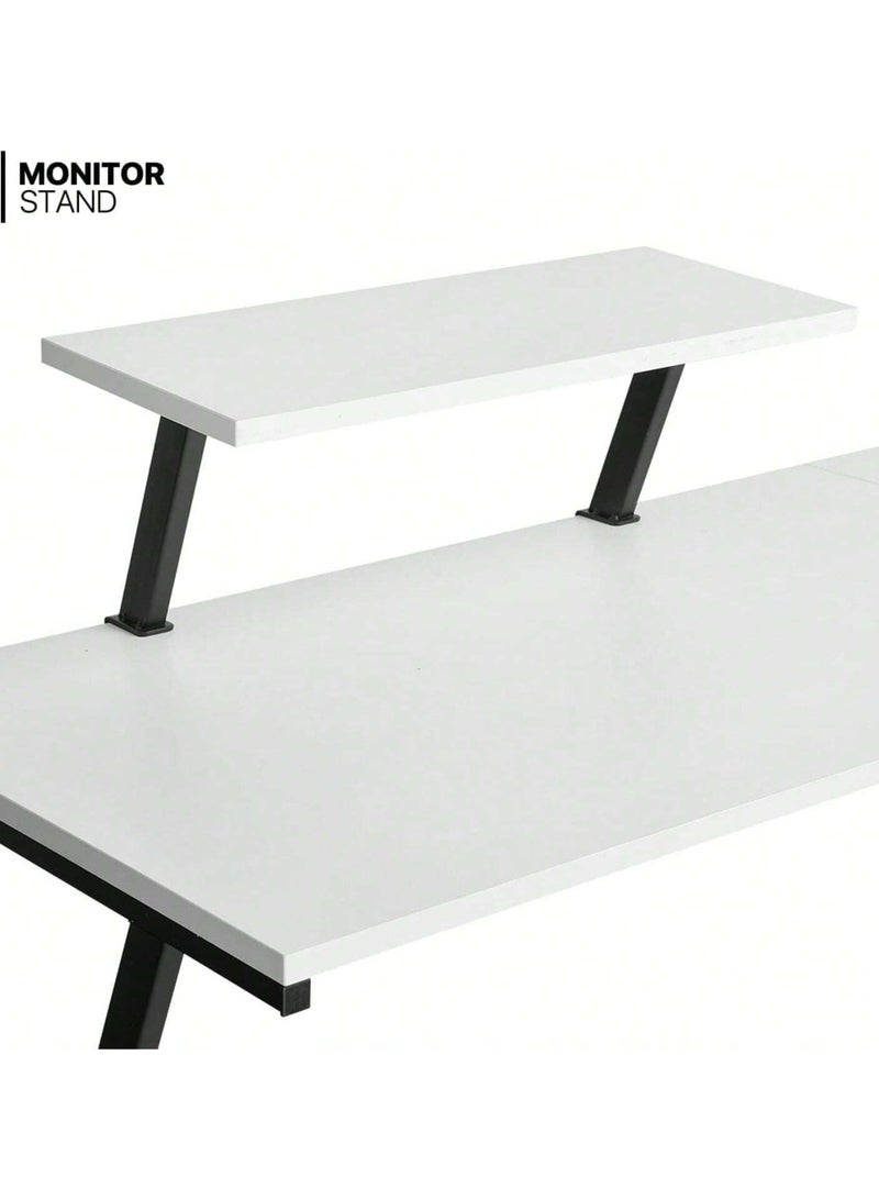 ZUIHAO Home Office Computer Table L Shaped Corner Desk 130cm - Image 5