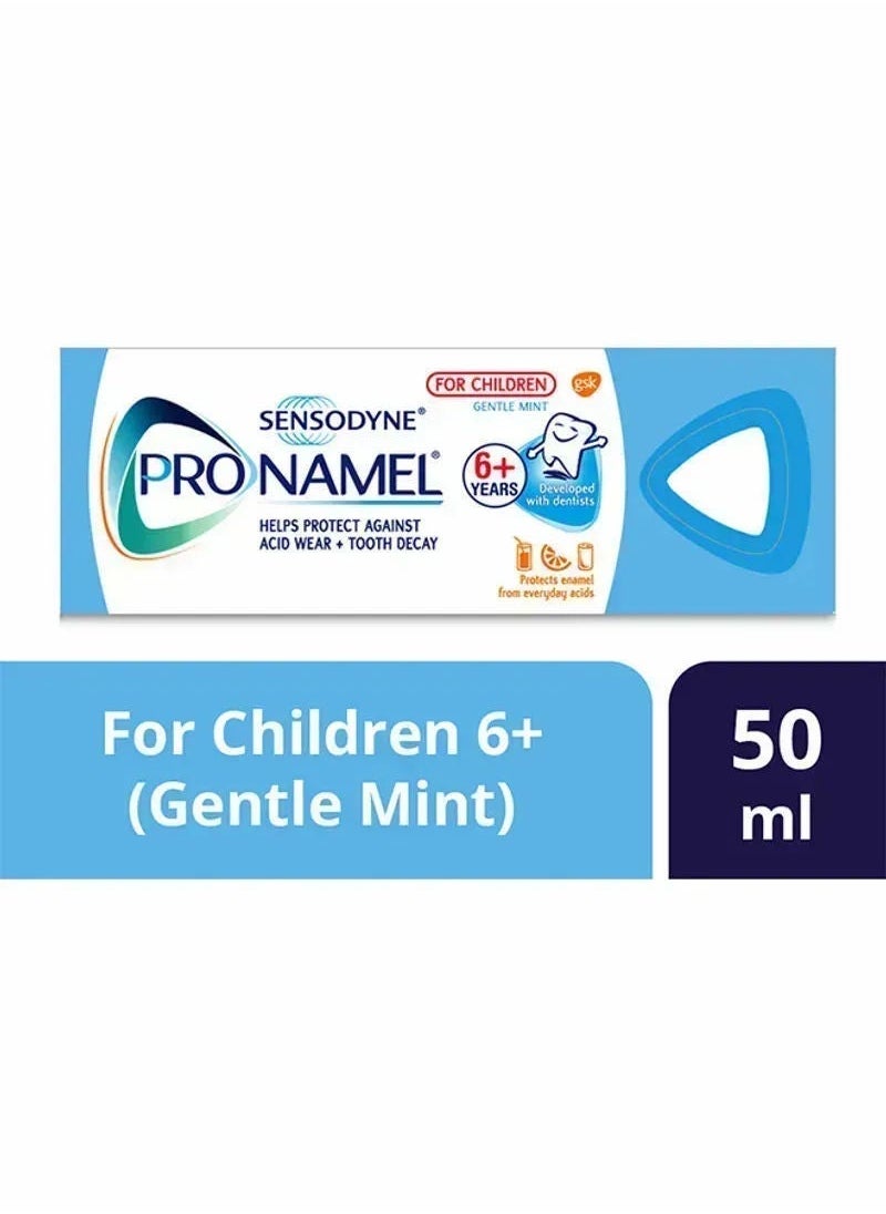 Sensodyne Pronamel Toothpaste For Kids, Gentle Mint, 6+ Years, 50ml 