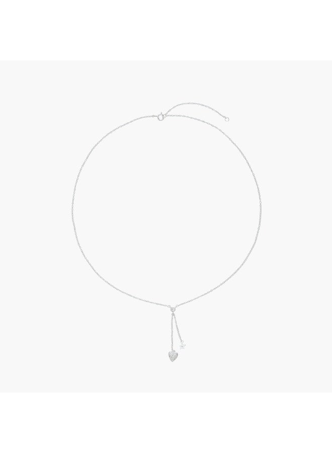 LIFESTYLE Silver Tone Pendant Necklace - Image 1