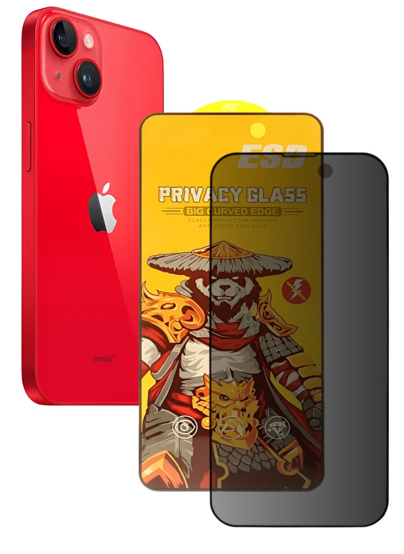 ESD Tempered Dustproof Privacy Glass Screen Protector Compatible For iPhone 14 Plus - Image 1