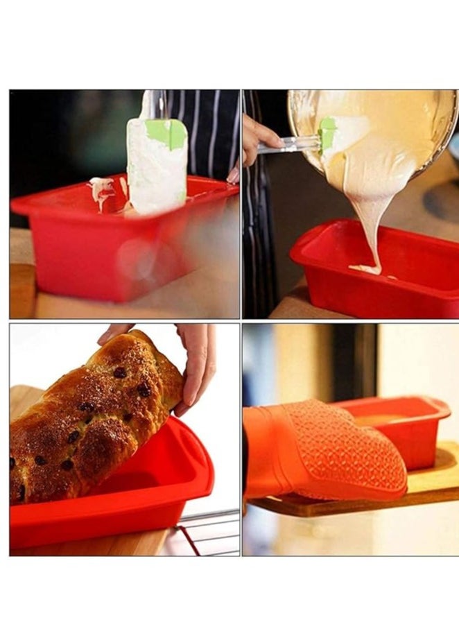 Generic - 2 × Large Non-Stick Silicone Rectangular Baking Molds – Perfect for Baking Bread, Cakes, and More! 🍞🎂 - Image 1