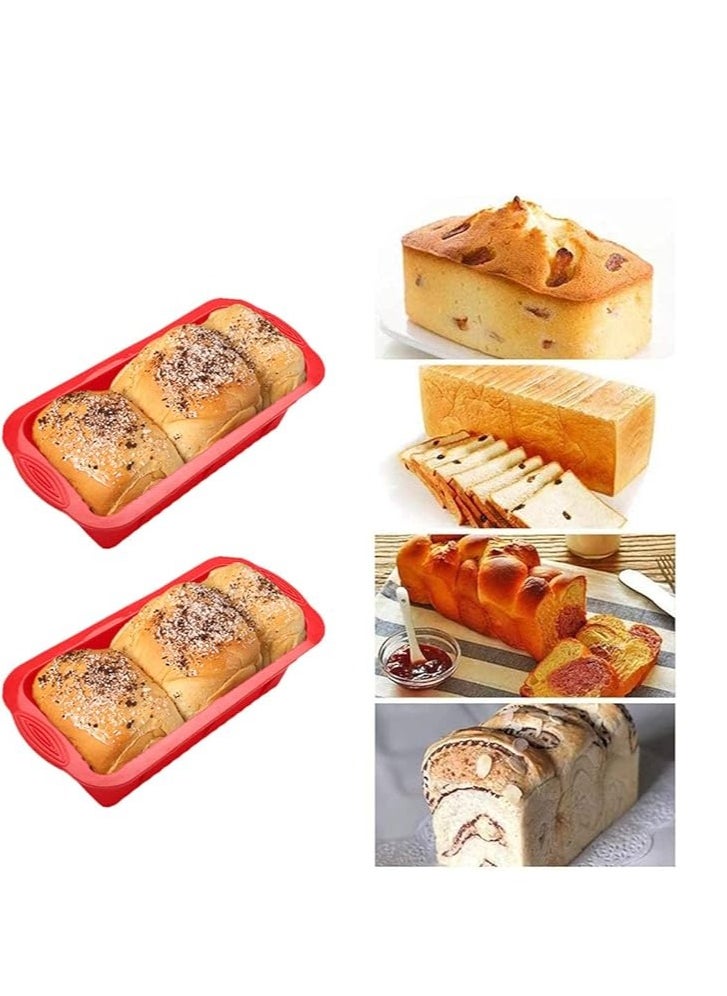 Generic - 2 × Large Non-Stick Silicone Rectangular Baking Molds – Perfect for Baking Bread, Cakes, and More! 🍞🎂 - Image 1