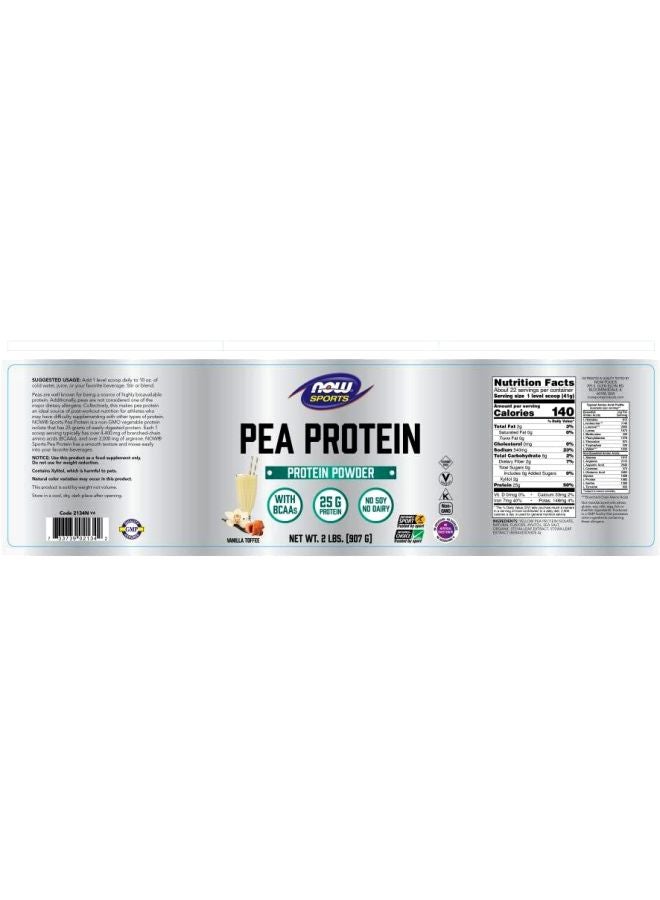 Now Foods Pea Protein Powder - Vanilla Toffee - Image 2