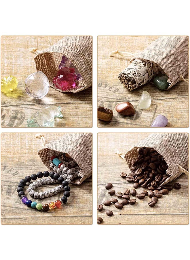 Quantum 25 PCS Premium Burlap Gift Bags With Drawstring And Gift Tags, Kraft Paper Gift Tags with Drawstring, Reusable Gift Burlap Linen Sacks Bag for Wedding - Image 5