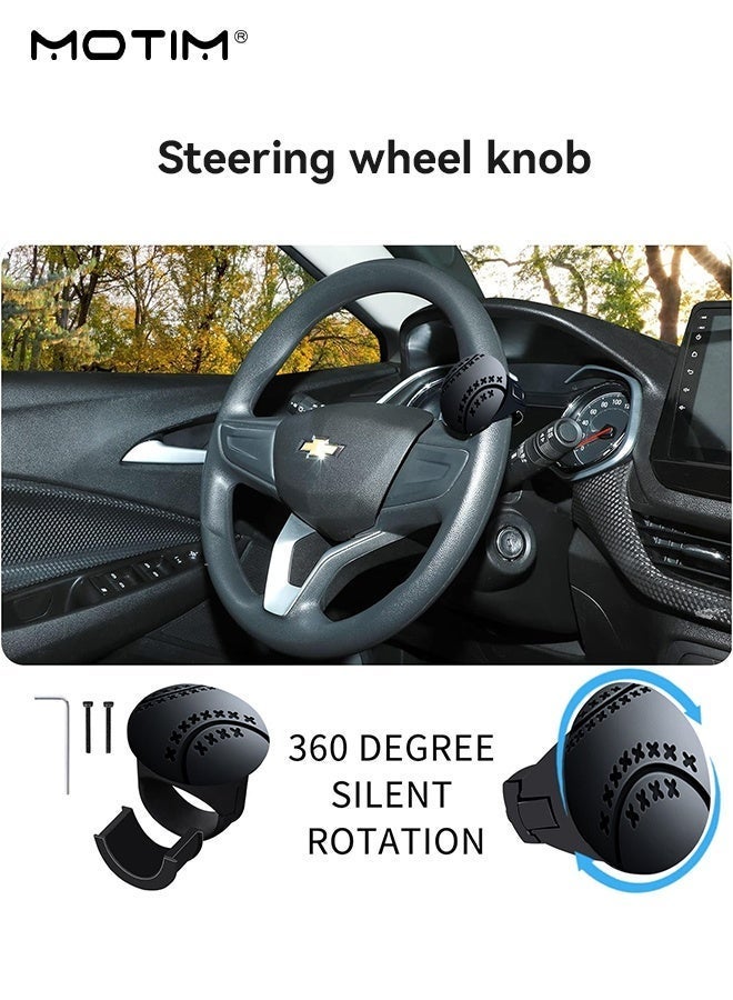 Motim 360° Rotating Steering Wheel Push Ball, Non-Slip Car Power Handle Steering Wheel Spinner, Multi-Function One-Hand Steering Assist - Image 2