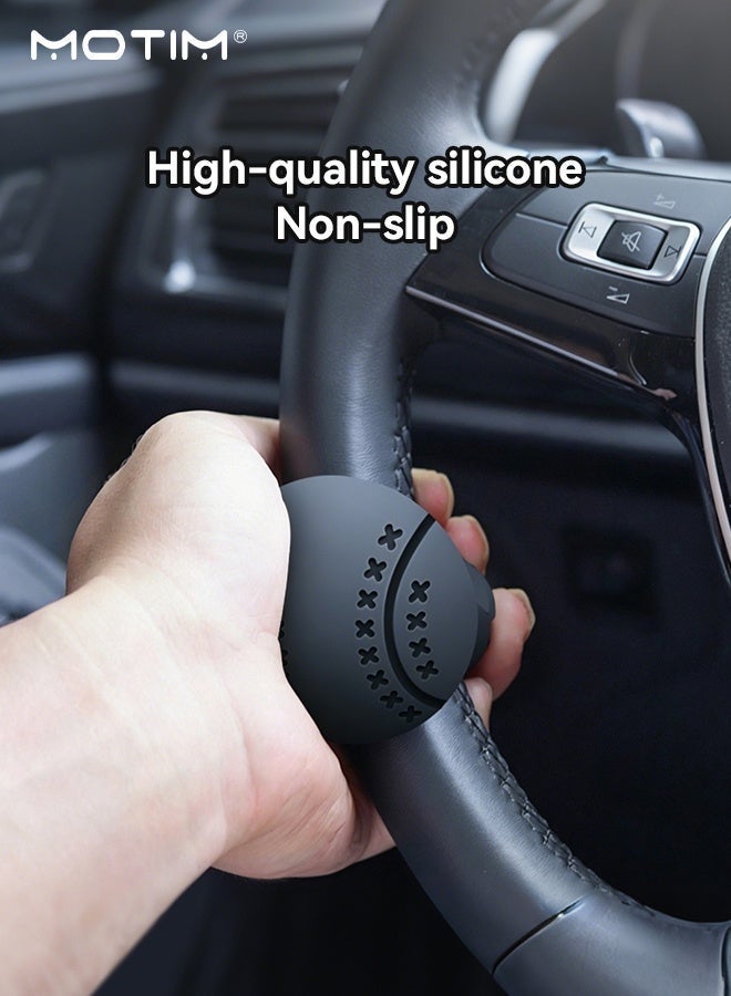 Motim 360° Rotating Steering Wheel Push Ball, Non-Slip Car Power Handle Steering Wheel Spinner, Multi-Function One-Hand Steering Assist - Image 3