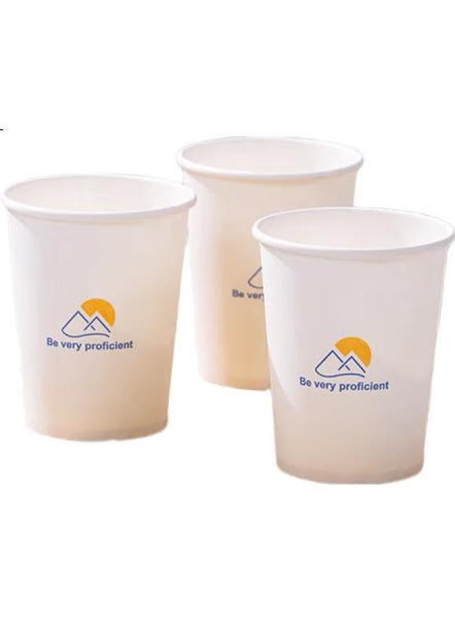 Deli 228Ml Disposable Paper Cups/Water Cups, Office Essential For Home Use And Guest Visits, Hotel Use, Dexin Series, 50-Pack, Ll6 - Image 2