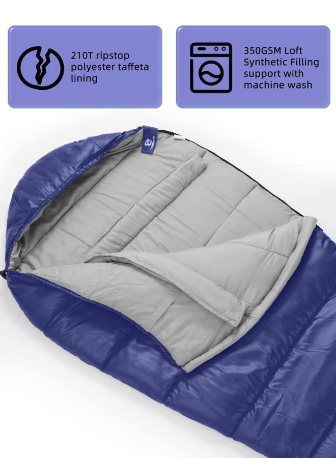 Bessport Mummy Sleeping Bag | 15-45 ℉ Extreme 3-4 Season Sleeping Bag for Adults Cold Weather– Warm and Washable, for Hiking Traveling & Outdoor Activities - Image 4
