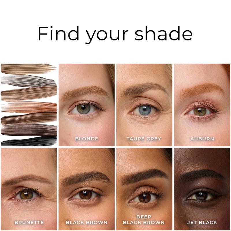 Wunderbrow جل حواجب وندر براو، مقاوم للماء، مقاوم للتلطخ، يدوم طويلاً، لون: أسود/بني داكن، نباتي وخالي من القسوة - Image 3