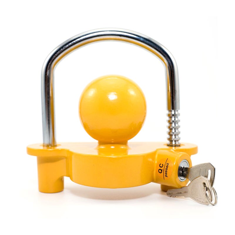 Trailer Coupler Lock: 1-7/8", 2", 2-5/16" Fit, Premium Rust-resistant Iron & Aluminum Alloy - Secure Locking Mechanism, Visible Theft Deterrent for Trailer Security - Image 1