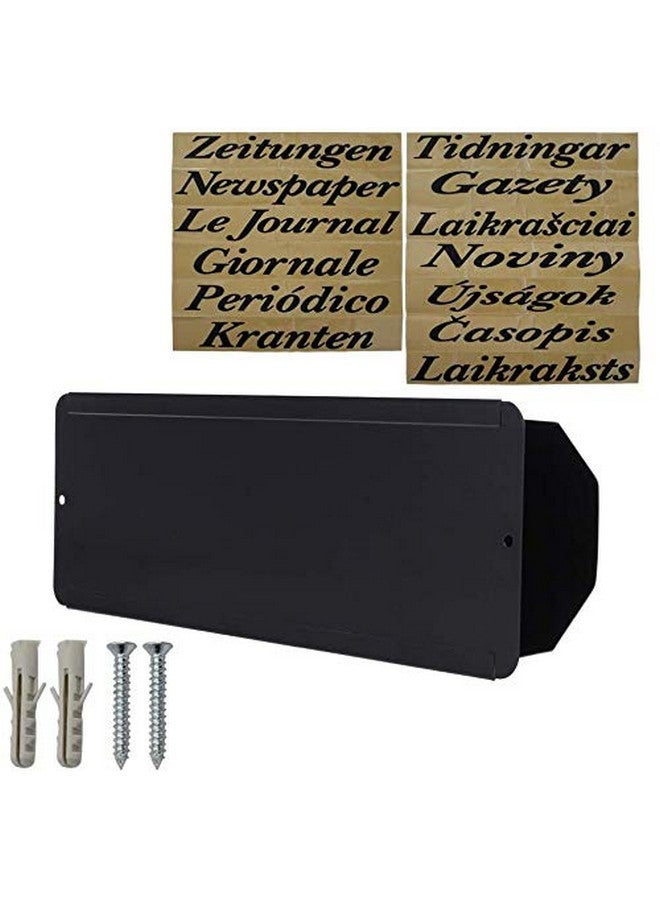 INDIAN DECOR. 2950 Wall Mounted, Newspaper Holder, Magazine Rack, Outdoor Newspaper Holder - Black(Metal) - Image 5