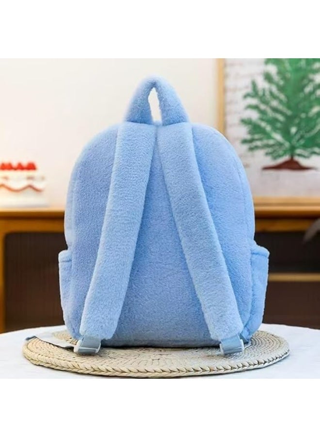 Velvet school bag for children, boys and girls | Cartoon print bag suitable for nursery and kindergarten | Lightweight backpack for toddlers, ideal for nursery, outings and travel, a great birthday gift for children - Image 4