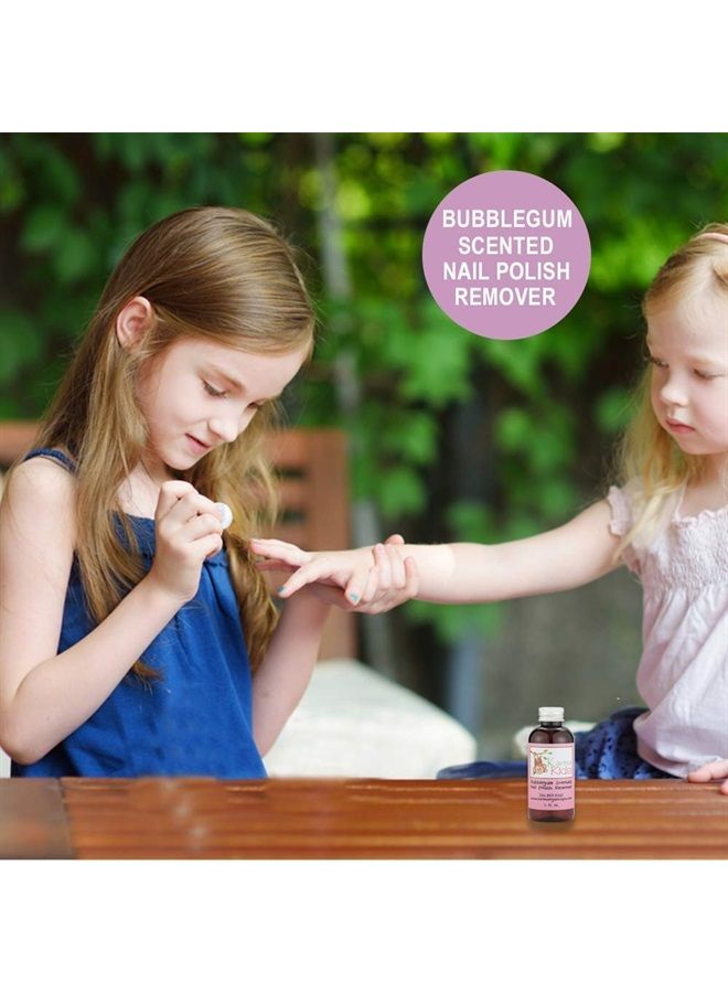 Karma Organic Nail Polish Remover Bubblegum Scented for Kids - Clean Beauty, Vegan, Cruelty Free, Acetone Free – Nails Strengthener for Fingernails – 4 fl. Oz.