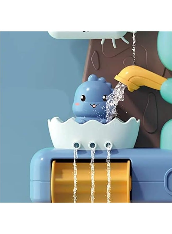 دوركو لعبة الديناصورات الحمام للأطفال من عمر سنة واحدة حتى ثلاث سنوات - للبنات والأولاد - مثالية لمرحلة ما قبل المدرسة والأطفال الرضع الجدد في حوض الاستحمام - ديناصور لطيف - 3 أكواب شفط قوية - Image 2