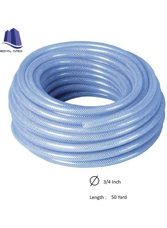 Royal Apex High Pressure Braided Clear Flexible Pvc Tubing Heavy Duty Uv Chemical Resistant Vinyl Hose Water Oil 50 Yrad 3/4 Inch - Image 2