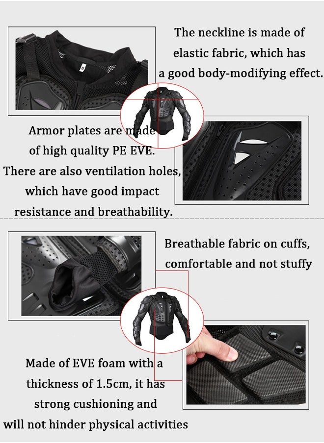 Bukela - Motorcycle Safety Jacket: CE-Certified Armor with Removable Pads & Ventilation - Bike Safety Gear for Off-Road, Racing, Skating CE-Certified Safety Armor - Image 1