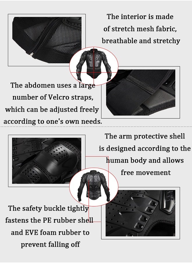 Bukela - Motorcycle Safety Jacket: CE-Certified Armor with Removable Pads & Ventilation - Bike Safety Gear for Off-Road, Racing, Skating CE-Certified Safety Armor - Image 1