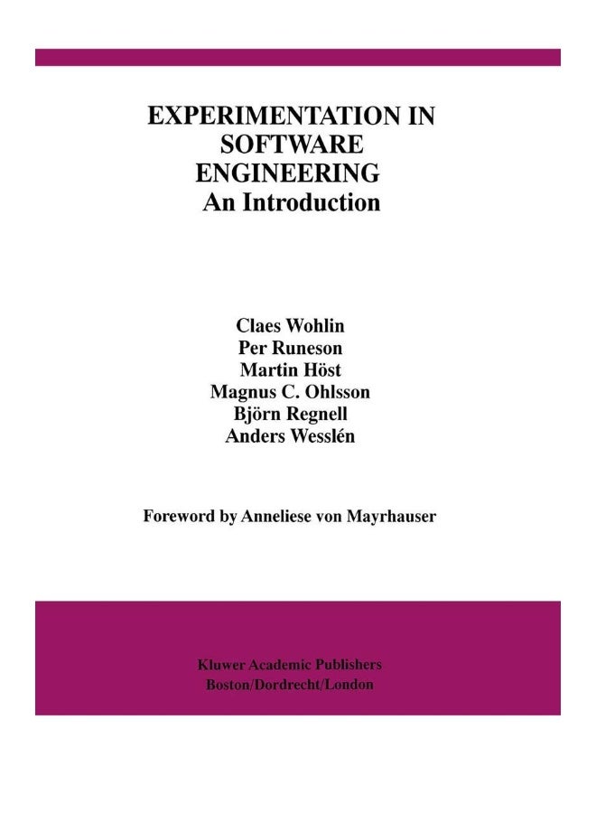 Experimentation in Software Engineering: An Introduction